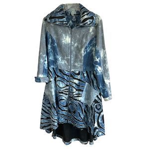 Samuel Dong Casualwear Dress Size Small Chambray